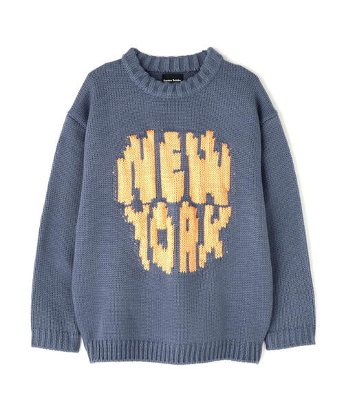 DANKE SCHON（ダンケシェーン）の「【WEB&DEPOT限定】DankeSchon/ダンケシェーン/1.5GG NY KNIT（ニット/セーター・メンズ・ブルー/ブラック/ホワイト系2・M/L/XL）」の14枚目の写真