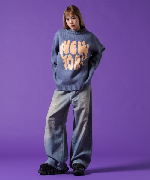 DANKE SCHON（ダンケシェーン）の「【WEB&DEPOT限定】DankeSchon/ダンケシェーン/1.5GG NY KNIT（ニット/セーター・メンズ・ブルー/ブラック/ホワイト系2・M/L/XL）」の22枚目の写真