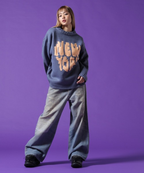 DANKE SCHON（ダンケシェーン）の「【WEB&DEPOT限定】DankeSchon/ダンケシェーン/1.5GG NY KNIT（ニット/セーター・メンズ・ブルー/ブラック/ホワイト系2・M/L/XL）」の21枚目の写真