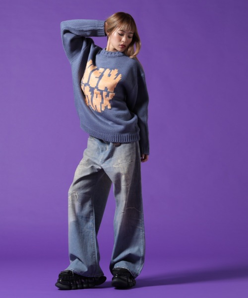 DANKE SCHON（ダンケシェーン）の「【WEB&DEPOT限定】DankeSchon/ダンケシェーン/1.5GG NY KNIT（ニット/セーター・メンズ・ブルー/ブラック/ホワイト系2・M/L/XL）」の15枚目の写真