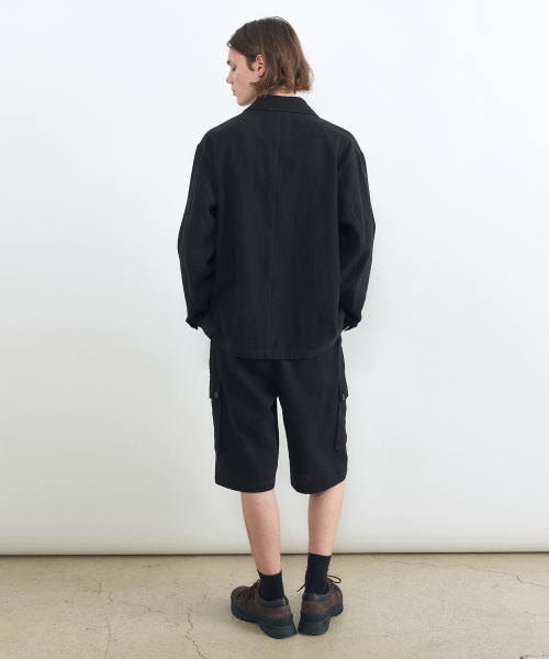 INSILENCE(インサイロンス)の「リネンフレンチワークジャケットBLACK(デニムジャケット・レディース・その他・SMALL/MEDIUM/LARGE)」の4枚目の写真