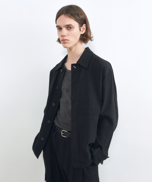 INSILENCE(インサイロンス)の「リネンフレンチワークジャケットBLACK(デニムジャケット・レディース・その他・SMALL/MEDIUM/LARGE)」の5枚目の写真