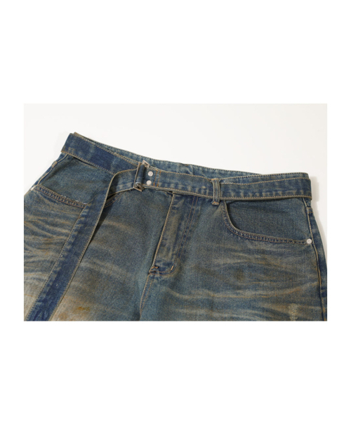 GUBIN(グビン)の「マックスワイドベルトデニムパンツ(デニムパンツ・レディース・その他・LARGE/SMALL/MEDIUM)」の3枚目の写真