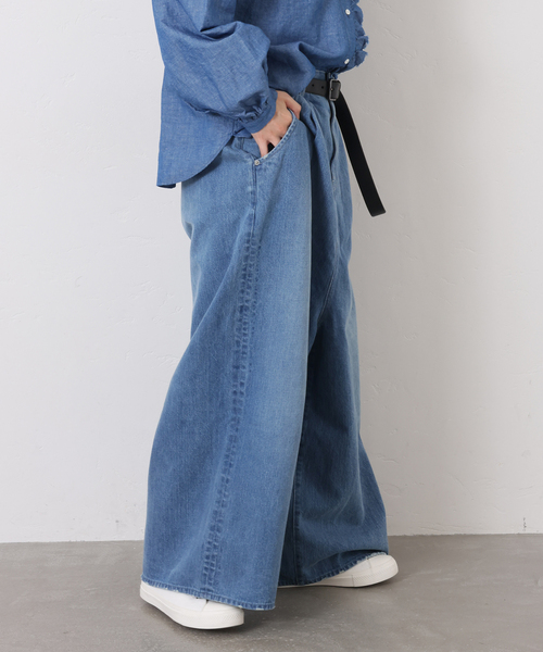 JOURNAL STANDARD LUXE(ジャーナルスタンダード ラックス)の「12OZデニム ライズパンツ(デニムパンツ・レディース・ブルー・SMALL/MEDIUM)」の2枚目の写真