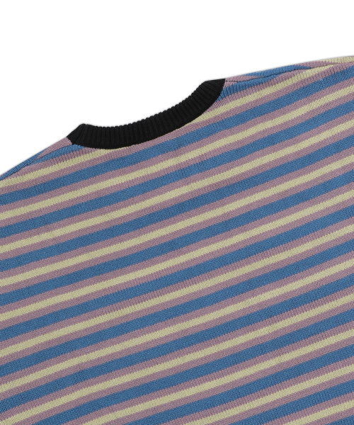 XTONZ(エクストーンズ)の「XTK162 サンセットストライププルオーバーニット (ブルー)(ニット/セーター・メンズ・その他・LARGE/MEDIUM)」の9枚目の写真
