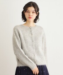 【人気デザイン！アルパカ混／ビジュー付き】ニットカーディガン
