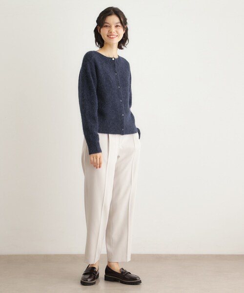 LAURA ASHLEY（ローラアシュレイ）の「【人気デザイン！アルパカ混／ビジュー付き】ニットカーディガン（カーディガン/ボレロ・レディース・サックスブルー/オフホワイト/ライトグレー/パープル/ネイビー・40/38）」の19枚目の写真