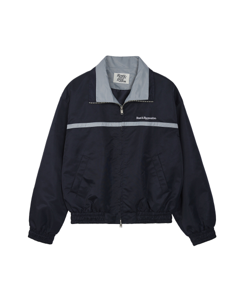 LAYERED NYLON JACKET - NAVY