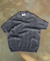 XTONZ（エクストーンズ）の「XTK016 ダッフルディール ケーブルニット (チャコール)（ニット/セーター）」