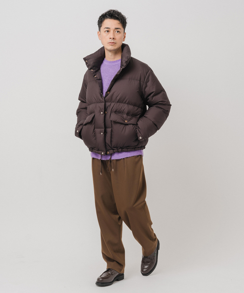 EDIFICE（エディフィス）の「E. MICRO LIP ダウンブルゾン（ダウンジャケット/コート・メンズ・ブラウン/ブラック・LARGE/MEDIUM）」の10枚目の写真