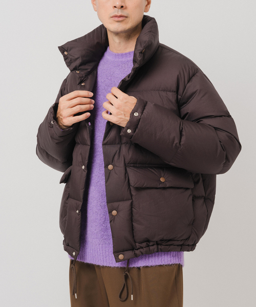 EDIFICE（エディフィス）の「E. MICRO LIP ダウンブルゾン（ダウンジャケット/コート・メンズ・ブラウン/ブラック・LARGE/MEDIUM）」の3枚目の写真