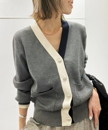 Q | バイカラーカーディガン(カーディガン/ボレロ)