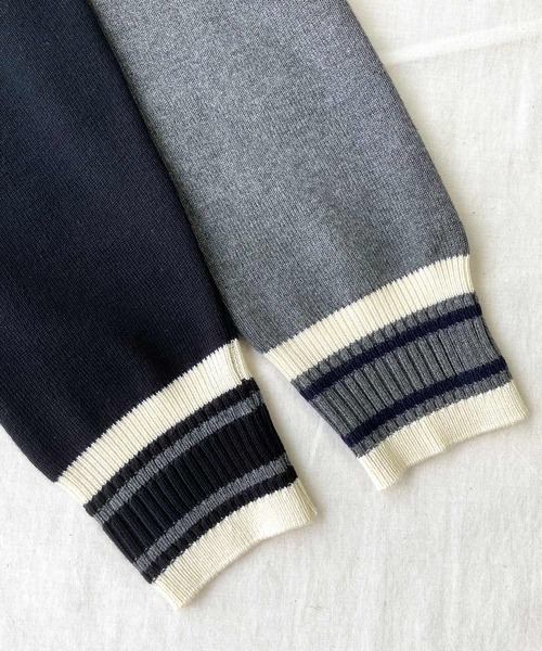 Q（キュー）の「バイカラーカーディガン（カーディガン/ボレロ・レディース・ブラック/ライトグレー・MEDIUM）」の10枚目の写真