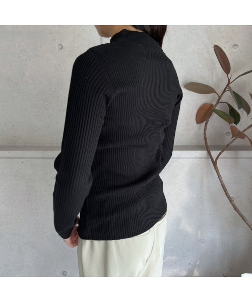 amini(アミニ)の「【2025 AW】プチハイネックリブニット(ニット/セーター・レディース・ブラック・MEDIUM)」の7枚目の写真