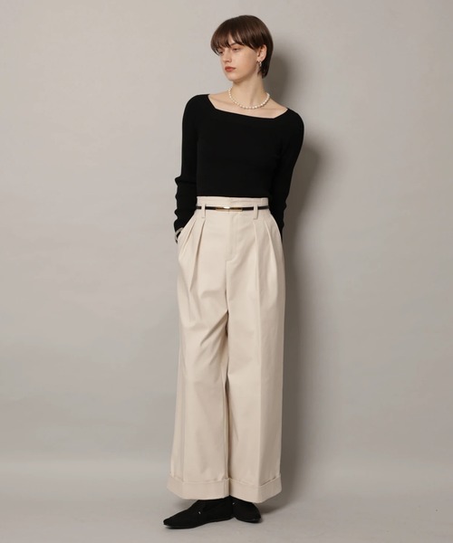 CADUNE（カデュネ）の「デコルテニット（ニット/セーター・レディース・チャコールグレー/ピンクベージュ/ブラック/ホワイト/ベージュ・38）」の16枚目の写真