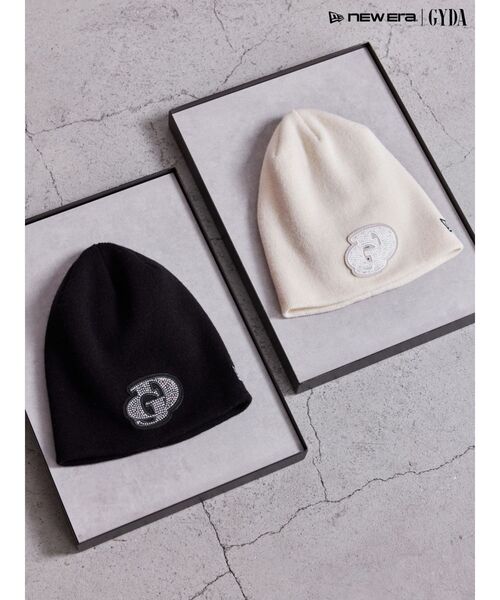 NEW ERA(ニューエラ)の「GYDA×NEWERA GD bijouニットビーニー(ニットキャップ/ビーニー・レディース・ブラック/オフホワイト・FREE)」の3枚目の写真