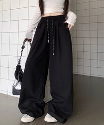 ハイウエストワイドレッグパンツ