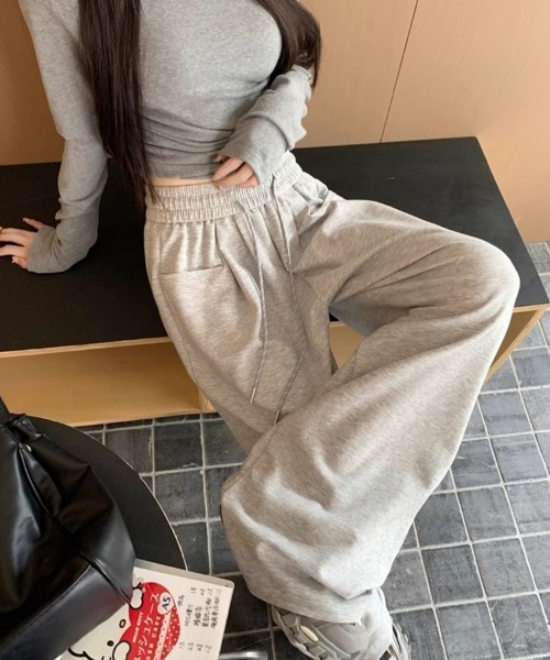 SallyLunn（サリーラン）の「ハイウエストワイドレッグパンツ（その他パンツ・レディース・ブラック/ネイビー/ブラック×ホワイト/ホワイト/グレー・LARGE/MEDIUM）」の20枚目の写真