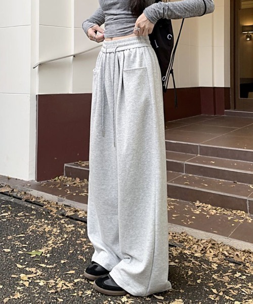 SallyLunn（サリーラン）の「ハイウエストワイドレッグパンツ（その他パンツ・レディース・ブラック/ネイビー/ブラック×ホワイト/ホワイト/グレー・LARGE/MEDIUM）」の22枚目の写真