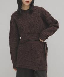 KBF | MIXケーブルショートニット(ニット/セーター)