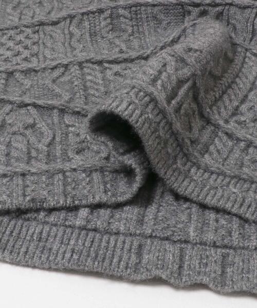 KBF（ケイビーエフ）の「MIXケーブルショートニット（ニット/セーター・レディース・グレー/ベージュ/ブラウン・ONE）」の22枚目の写真