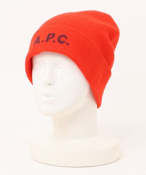 A.P.C.(アーペーセー)の「BONNET HARRY(ニットキャップ/ビーニー・レディース・ネイビー/レッド・M)」の2枚目の写真