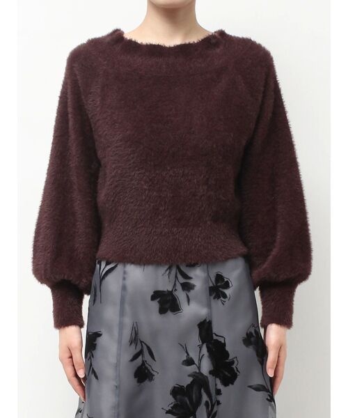 MERCURYDUO（マーキュリーデュオ）の「【追加生産】ミニシャギーオフショルニット（ニット/セーター・レディース・アイボリー/ベビーピンク/グレー/ブルー・FREE）」の9枚目の写真