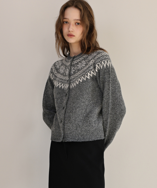 ANDNEEDS(アンドニーズ)の「Sierra nordic cardigan (charcoal)(カーディガン/ボレロ・レディース・その他・FREE)」の3枚目の写真