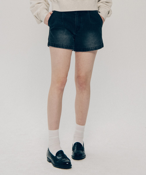 YALE(イェール)の「ウーマンズデニムショートパンツ_チャコール(その他パンツ・レディース・その他・MEDIUM/SMALL)」の1枚目の写真