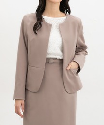 Honeys | 【ストレッチ・ウォッシャブル・イージーケア】ノーカラージャケット(ノーカラージャケット)