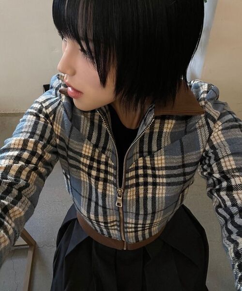 KIMZISU(キムジス)の「Plaid Check Flannel Zip-Up Jacket _ MUSTARD(その他アウター・レディース・マスタード・SMALL)」の6枚目の写真