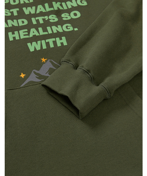MMLG（エムエムエルジー）の「[Mmlg] JUST WALKING HOODIE (DARK OLIVE)（パーカー・レディース・その他・MEDIUM/LARGE/SMALL/X-LARGE）」の5枚目の写真