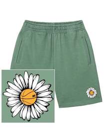 BIG DAISY LOGO スウェットハーフパンツ - ピグメントグリーン