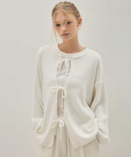 CITTA（シータ）の「Reversible Back String Knit_CTK237(White)（ニット/セーター・レディース・ホワイト・FREE）」の2枚目の写真