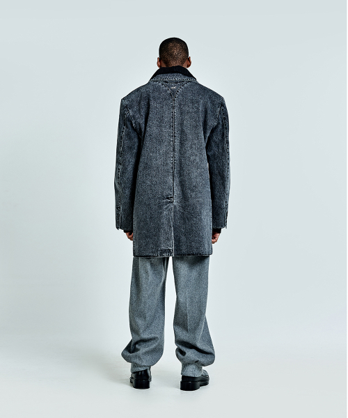 51%（フィフティーワンパーセント）の「Denim trench - Black（トレンチコート・メンズ・その他・MEDIUM/LARGE）」の4枚目の写真