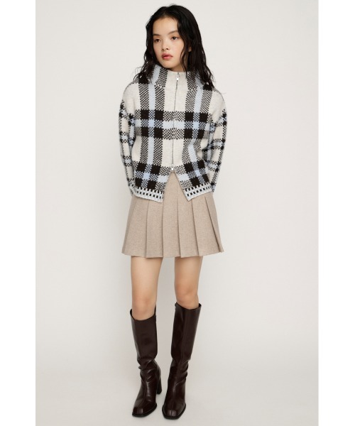 SLY(スライ)の「PLEATS S/SK プリーツ ショートスカート ミニスカート 秋服 冬服(スカート・レディース・杢グレー/アイボリー・0/1)」の5枚目の写真