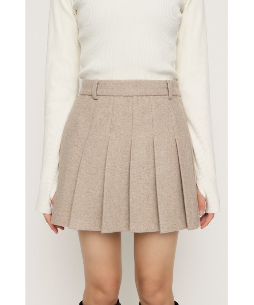 SLY(スライ)の「PLEATS S/SK プリーツ ショートスカート ミニスカート 秋服 冬服(スカート・レディース・杢グレー/アイボリー・0/1)」の6枚目の写真