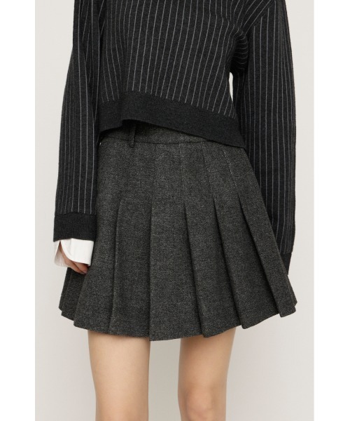 SLY(スライ)の「PLEATS S/SK プリーツ ショートスカート ミニスカート 秋服 冬服(スカート・レディース・杢グレー/アイボリー・0/1)」の7枚目の写真