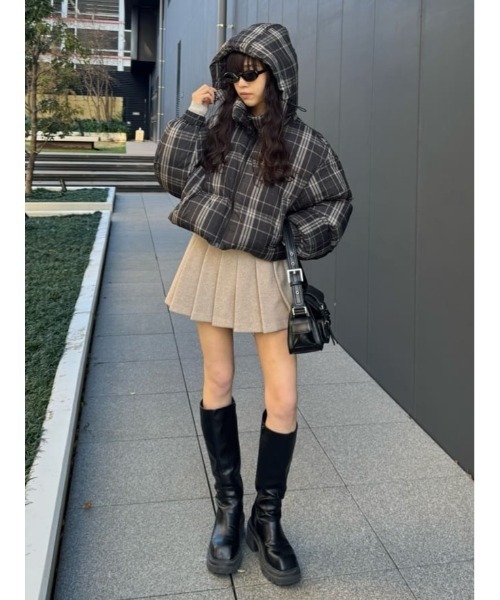 SLY(スライ)の「PLEATS S/SK プリーツ ショートスカート ミニスカート 秋服 冬服(スカート・レディース・杢グレー/アイボリー・0/1)」の14枚目の写真