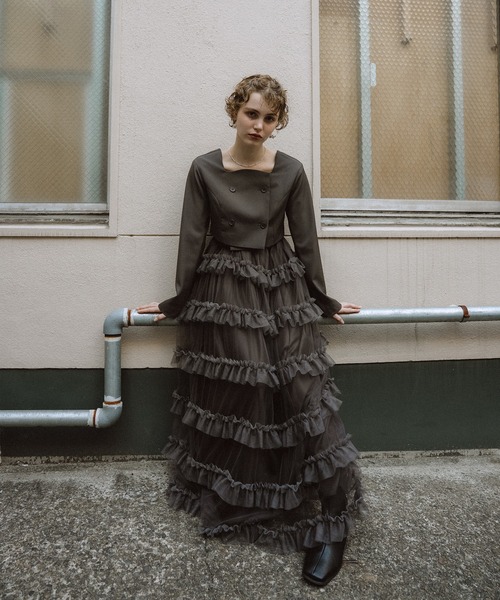 Tiered tulle Skirt+JK（ドレス）｜et.UNiVER（エトユニベール）の