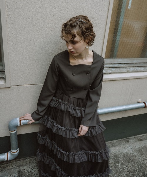 Tiered tulle Skirt+JK（ドレス）｜et.UNiVER（エトユニベール）の