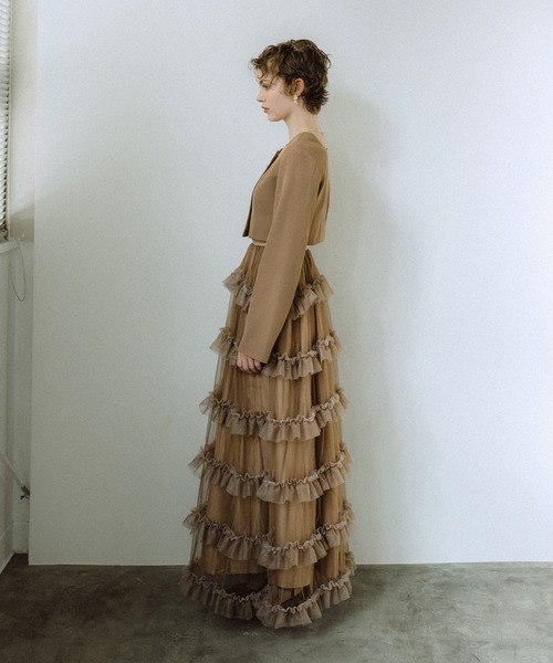 Tiered tulle Skirt+JK（ドレス）｜et.UNiVER（エトユニベール）の