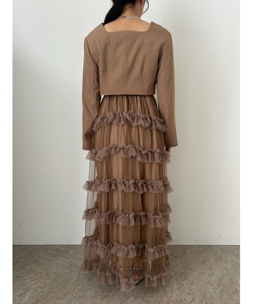 【専用】【et.UNiVER】Tiered tulle Skirt+JK et.UNiVER ドレス Tiered tulle Skirt+JK : ZOZOTOWN Yahoo!店 - 通販