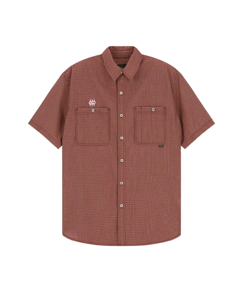 AFTERMATH(アフターマス)の「CHECK SHIRT (RED)(シャツ/ブラウス・レディース・レッド・LARGE/X-LARGE/MEDIUM)」の1枚目の写真