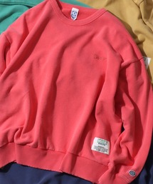 DISCUS | DISCUS/ディスカス 裏毛 パウダーブリーチ加工 ワンポイント刺繍 トレーナー スウェット レディース メンズ(スウェット)