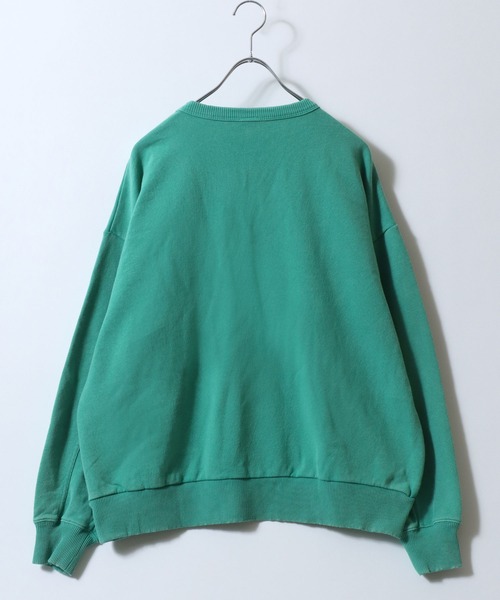 DISCUS（ディスカス）の「DISCUS/ディスカス 裏毛 パウダーブリーチ加工 ワンポイント刺繍 トレーナー スウェット レディース メンズ（スウェット・レディース・グリーン/レッド/ブラウン/ブルー/グレー/ブラック/マスタード・FREE）」の15枚目の写真
