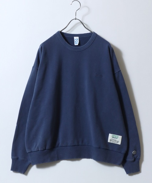 DISCUS（ディスカス）の「DISCUS/ディスカス 裏毛 パウダーブリーチ加工 ワンポイント刺繍 トレーナー スウェット レディース メンズ（スウェット・レディース・グリーン/レッド/ブラウン/ブルー/グレー/ブラック/マスタード・FREE）」の16枚目の写真