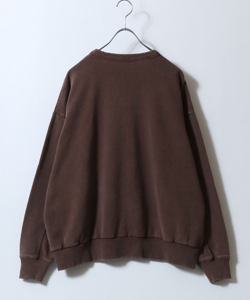 DISCUS（ディスカス）の「DISCUS/ディスカス 裏毛 パウダーブリーチ加工 ワンポイント刺繍 トレーナー スウェット レディース メンズ（スウェット・レディース・グリーン/レッド/ブラウン/ブルー/グレー/ブラック/マスタード・FREE）」の13枚目の写真