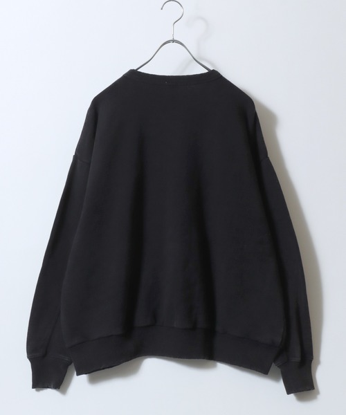 DISCUS（ディスカス）の「DISCUS/ディスカス 裏毛 パウダーブリーチ加工 ワンポイント刺繍 トレーナー スウェット レディース メンズ（スウェット・レディース・グリーン/レッド/ブラウン/ブルー/グレー/ブラック/マスタード・FREE）」の9枚目の写真