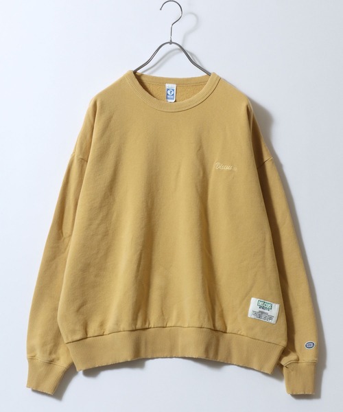 DISCUS（ディスカス）の「DISCUS/ディスカス 裏毛 パウダーブリーチ加工 ワンポイント刺繍 トレーナー スウェット レディース メンズ（スウェット・レディース・グリーン/レッド/ブラウン/ブルー/グレー/ブラック/マスタード・FREE）」の18枚目の写真